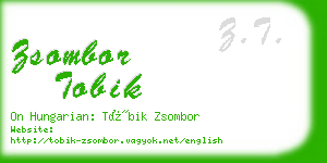 zsombor tobik business card